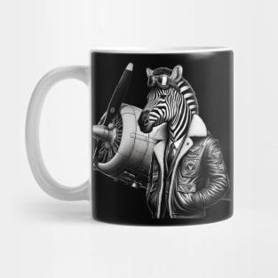 Funny Zebra Pilot Mug